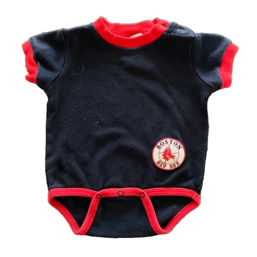 Boston Red Sox Team Logo One-PIece Bodysuit 100% Cotton 3-6 Months Infant Baby